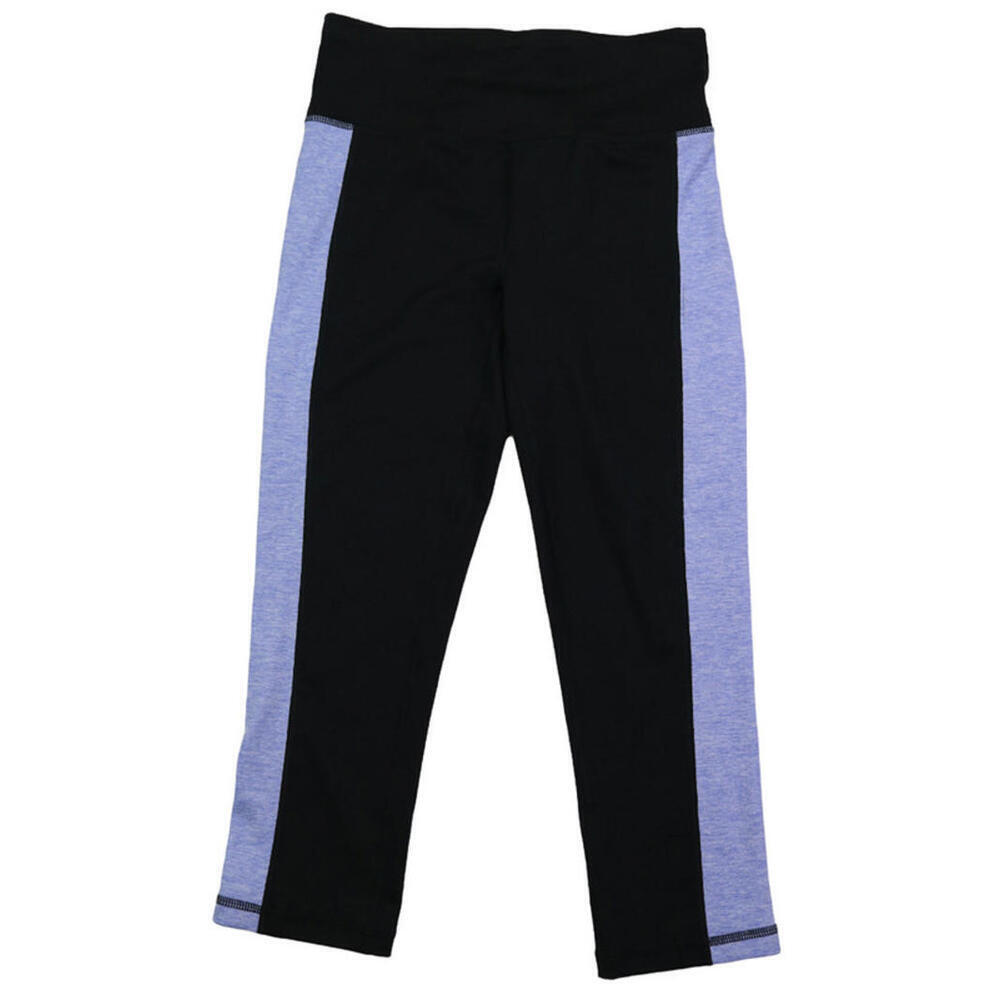 Ideology Women's Colorblocked Cropped Leggings Noir Pery Ice sz. XS - Picture 4 of 5